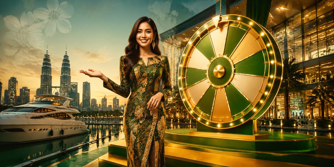 Meja permainan kasino di Kuala Lumpur dengan suasana malam yang meriah dan elegan